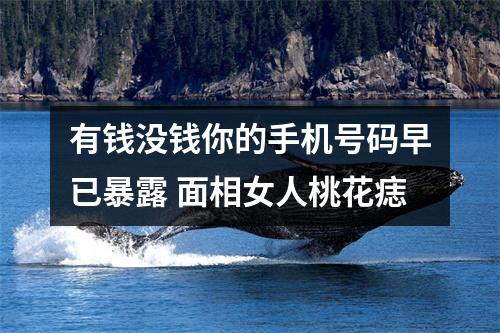 有钱没钱你的手机号码早已暴露 面相女人桃花痣